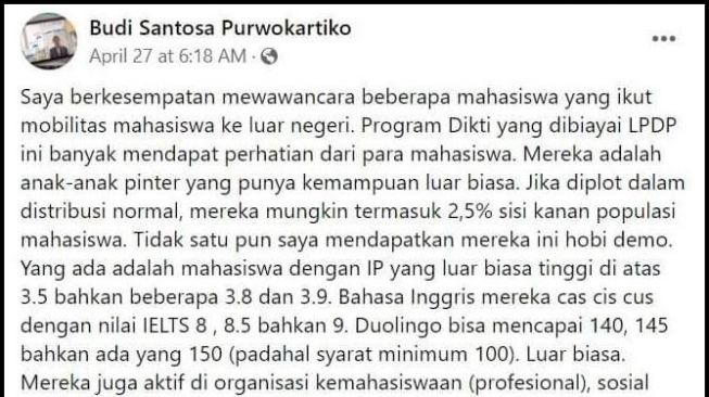 Politisi PKS Desak Kemendikbud Ristek, Tindak Tegas Rektor ITK Budi Santosa